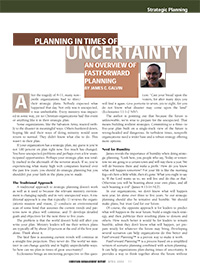 Planning in Times of Uncertainty Article
